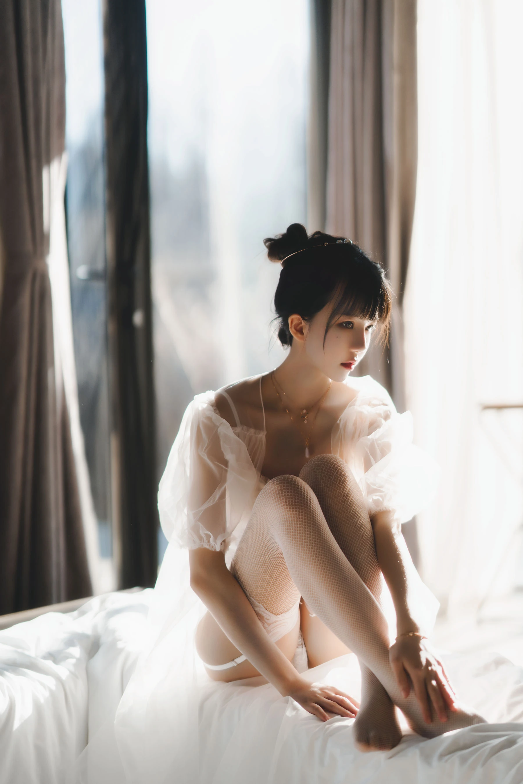 桜桃喵 – 白纱糖01插图2