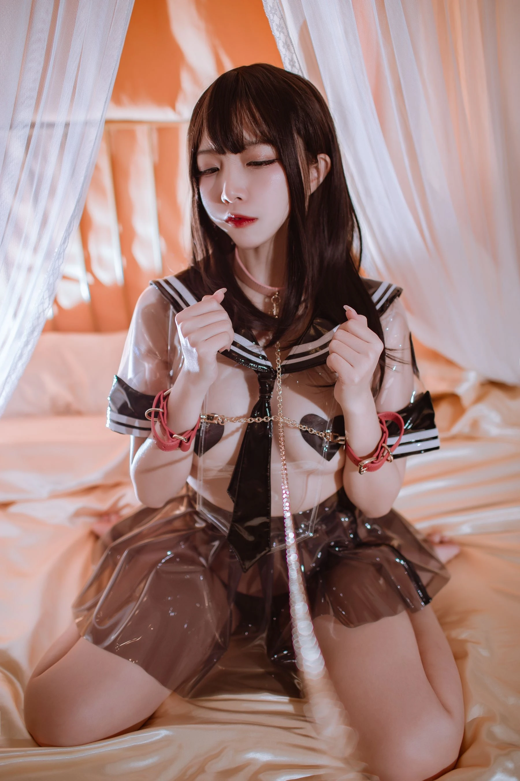 人气Coser二佐Nisa – 透明JK插图3