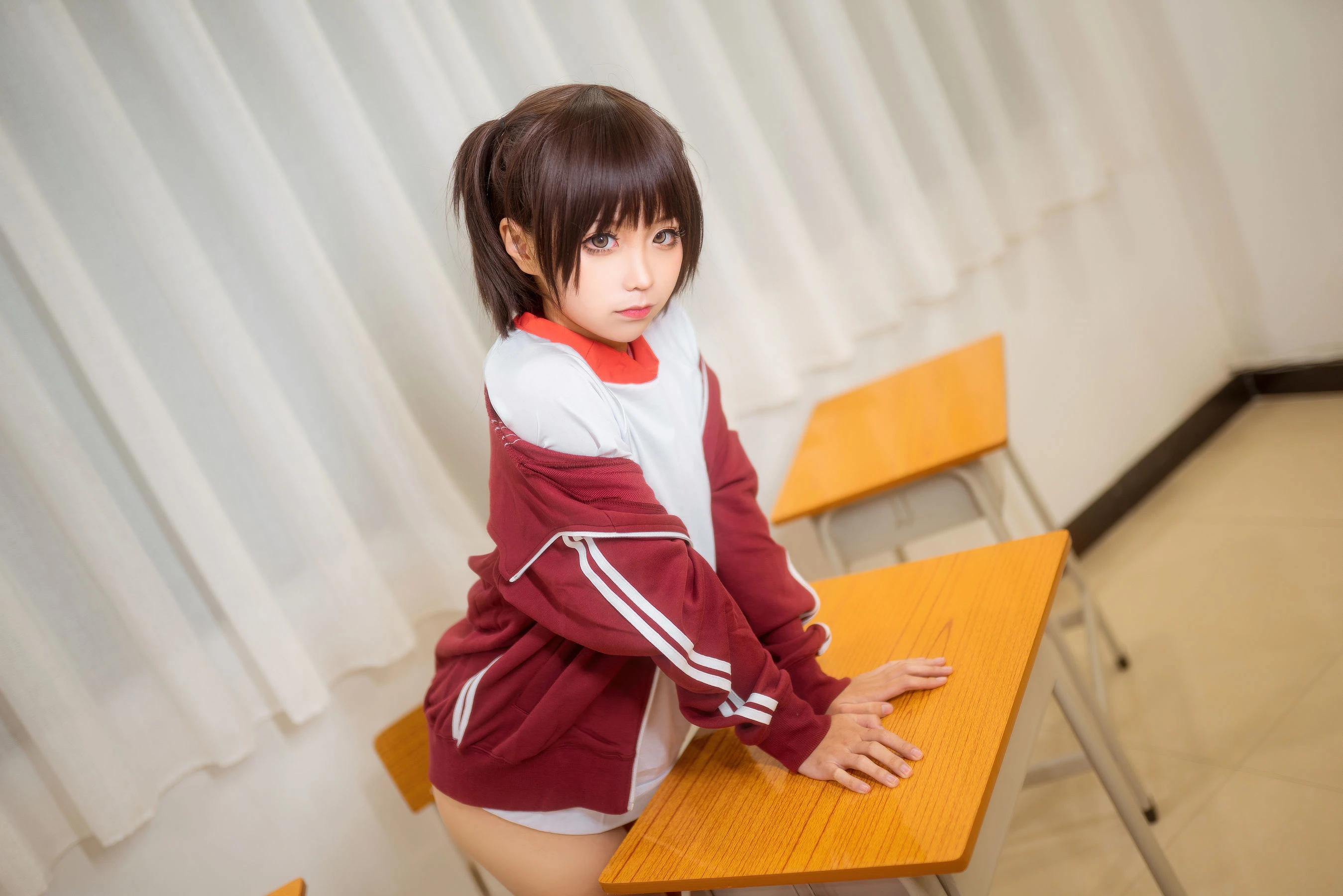动漫博主蠢沫沫 红体操服 [45P]插图1