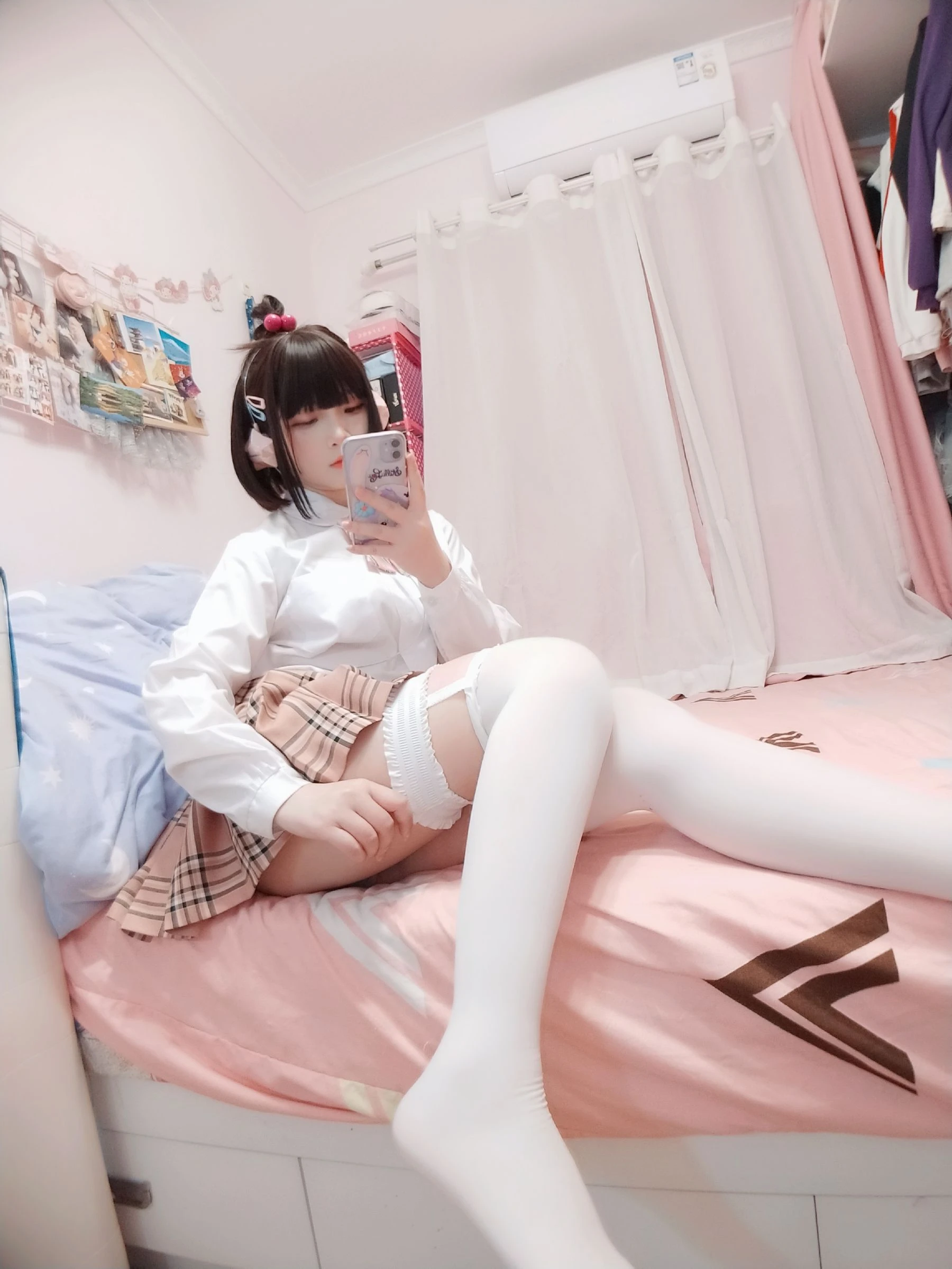 二次元美女古川kagura – 白丝JK插图6