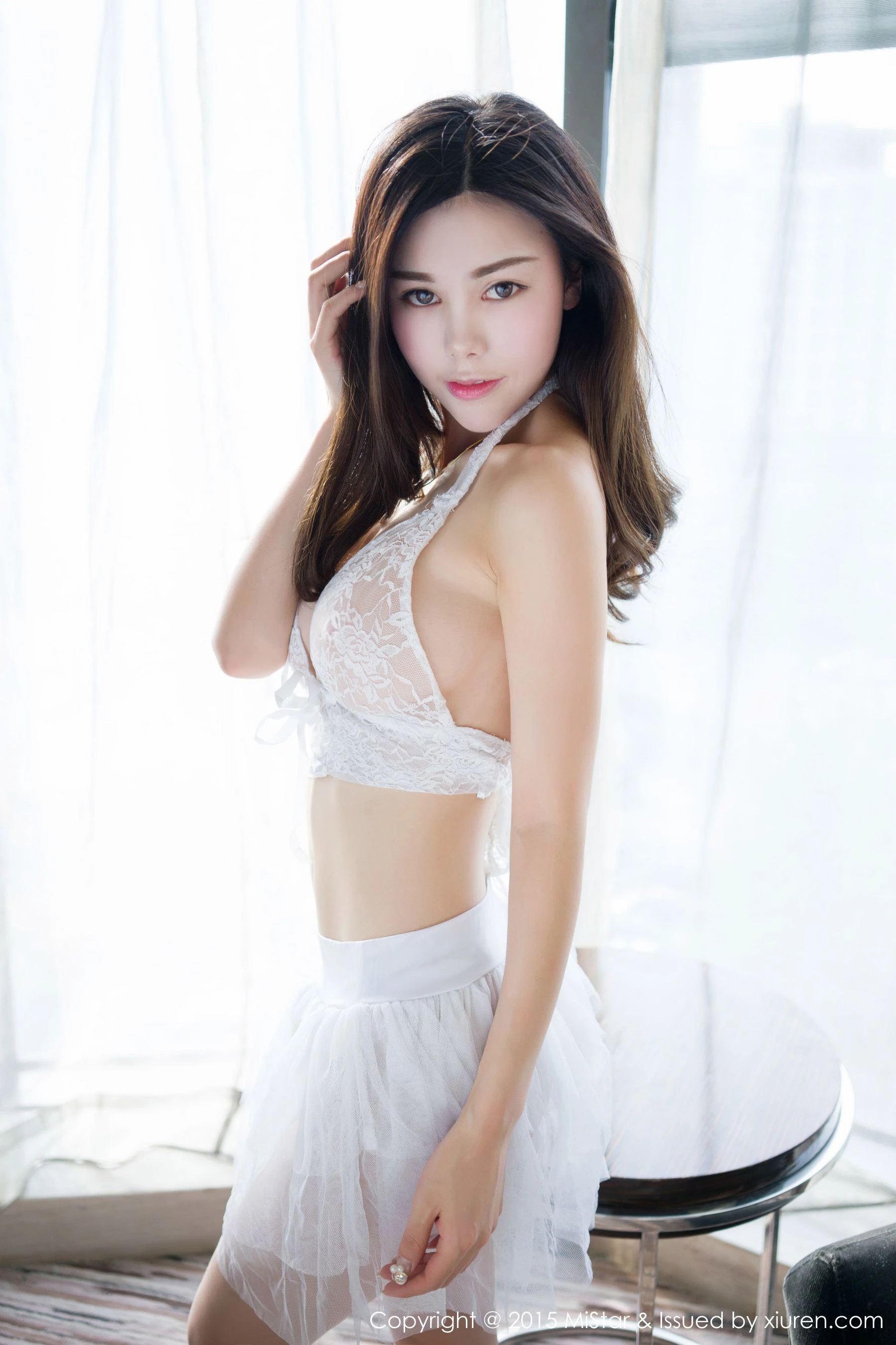 沈佳熹《蕾丝婚纱+透视针织衫》 魅妍社 Vol.048插图5