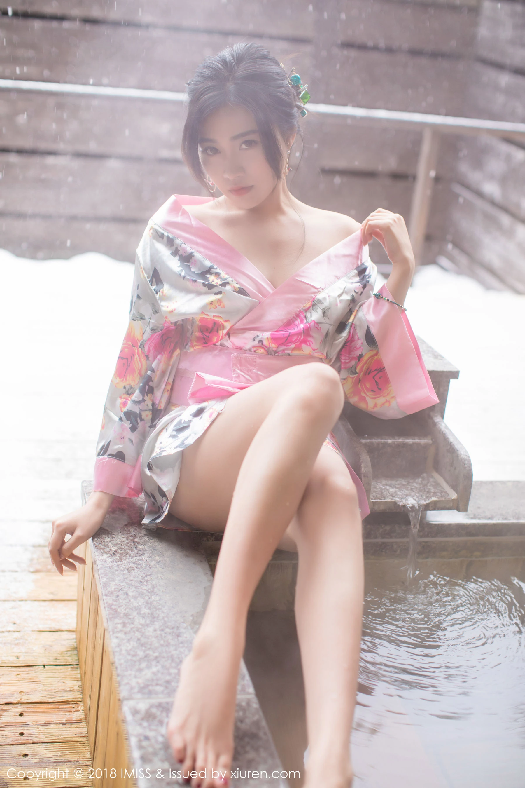 许诺Sabrina《浴池和服+蕾丝美腿》 爱蜜社IMiss Vol.221插图2