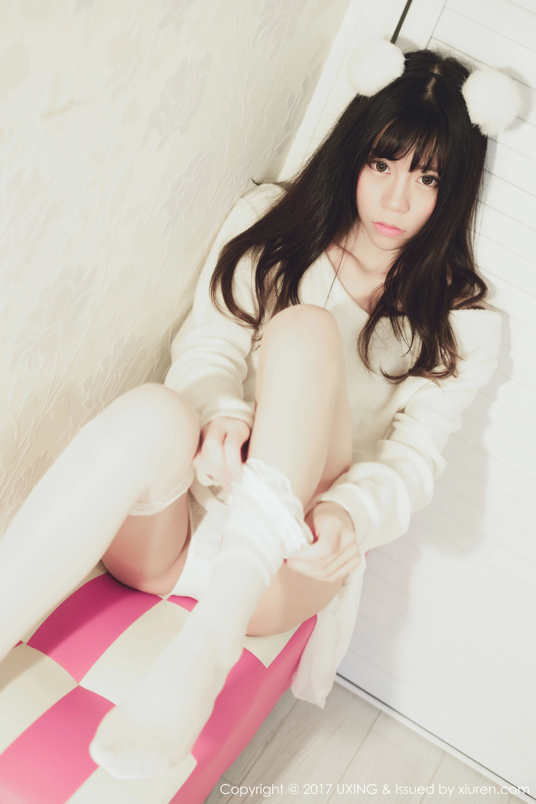 模特Yo酱《学生装+蕾丝装扮》 优星馆UXING VOL.048 [32P]插图7