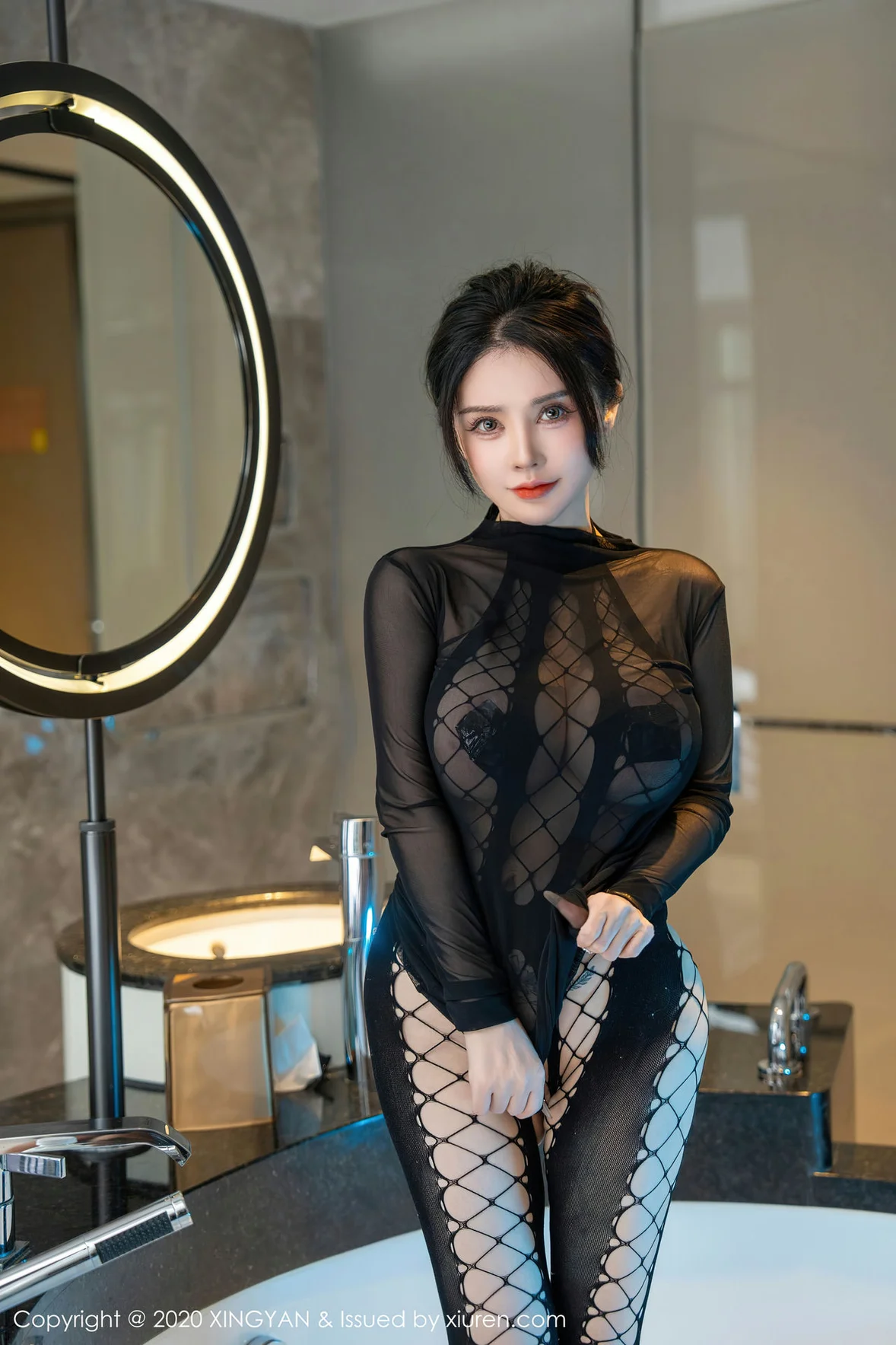 星颜社 Vol.210 潘娇娇 渔网式连体衣写真 [78P]插图6
