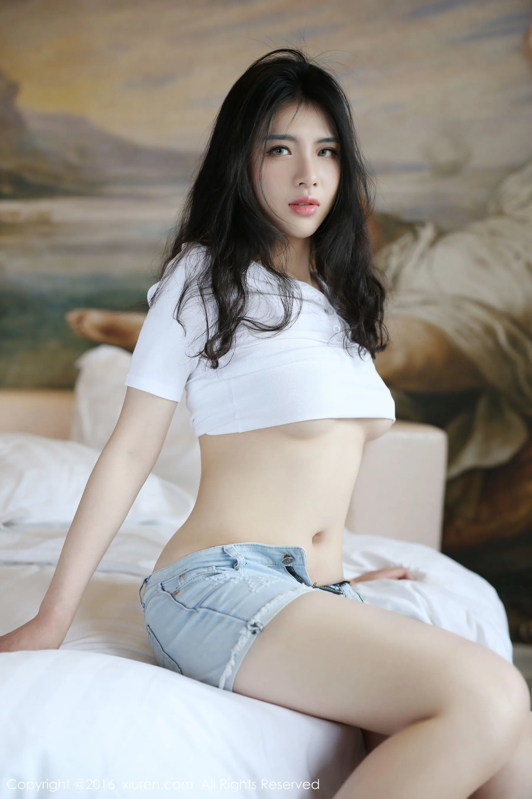 舒林培《牛仔热裤、白丝诱惑》 秀人网 No.516插图7