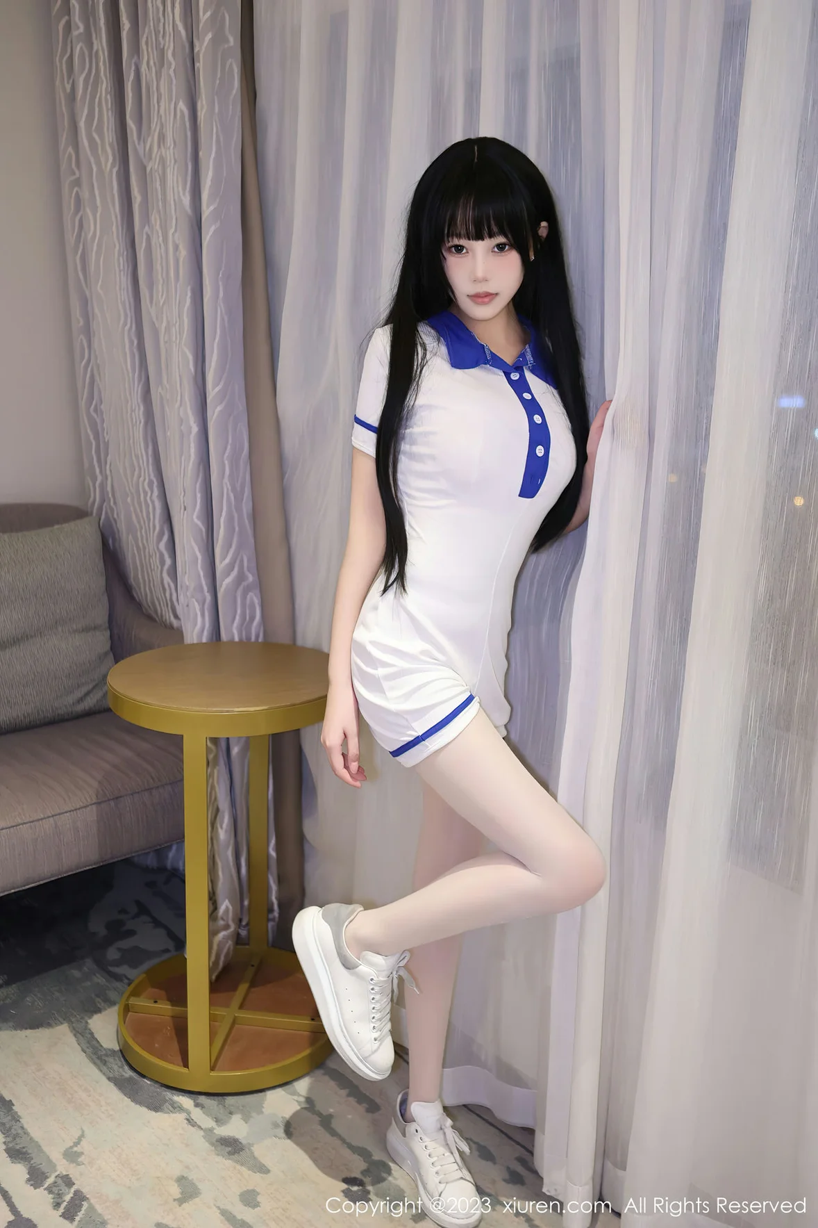 XiuRen 秀人 No.6985 早川京子 白色学妹清纯服饰性感写真 [82P]插图1