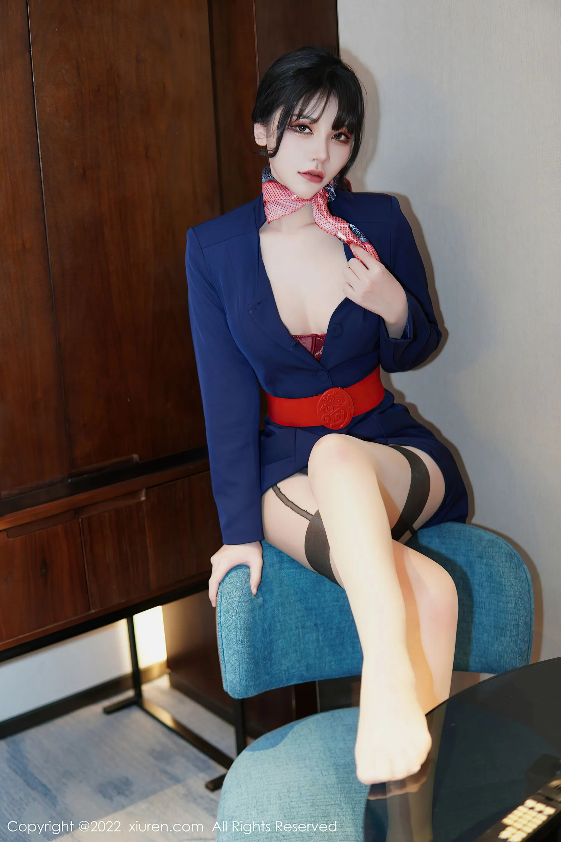 秀人网 No.6048 桃桃子_ 空姐制服