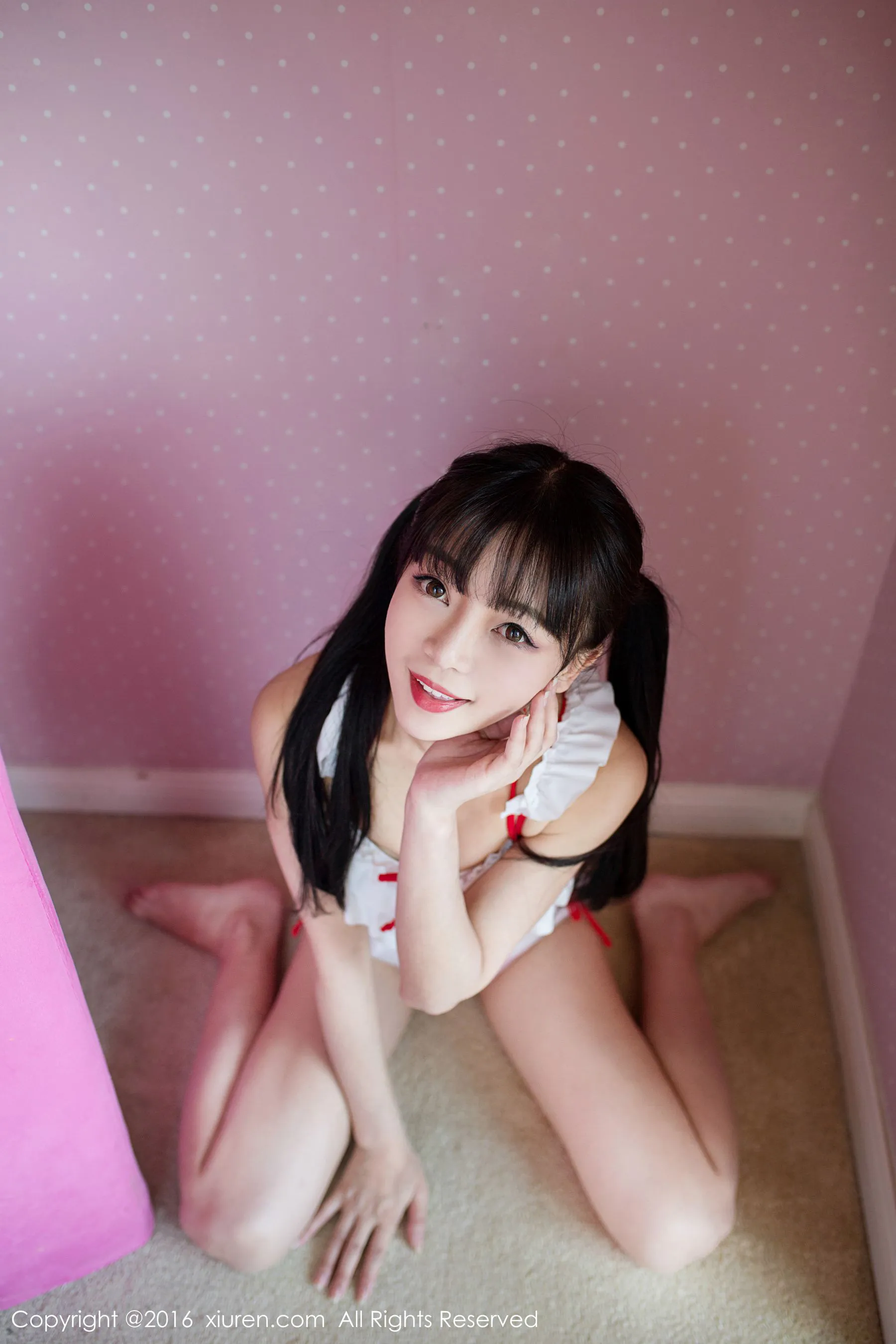 Mio莉莉《丝粉色的初恋》 秀人网 No.552插图2