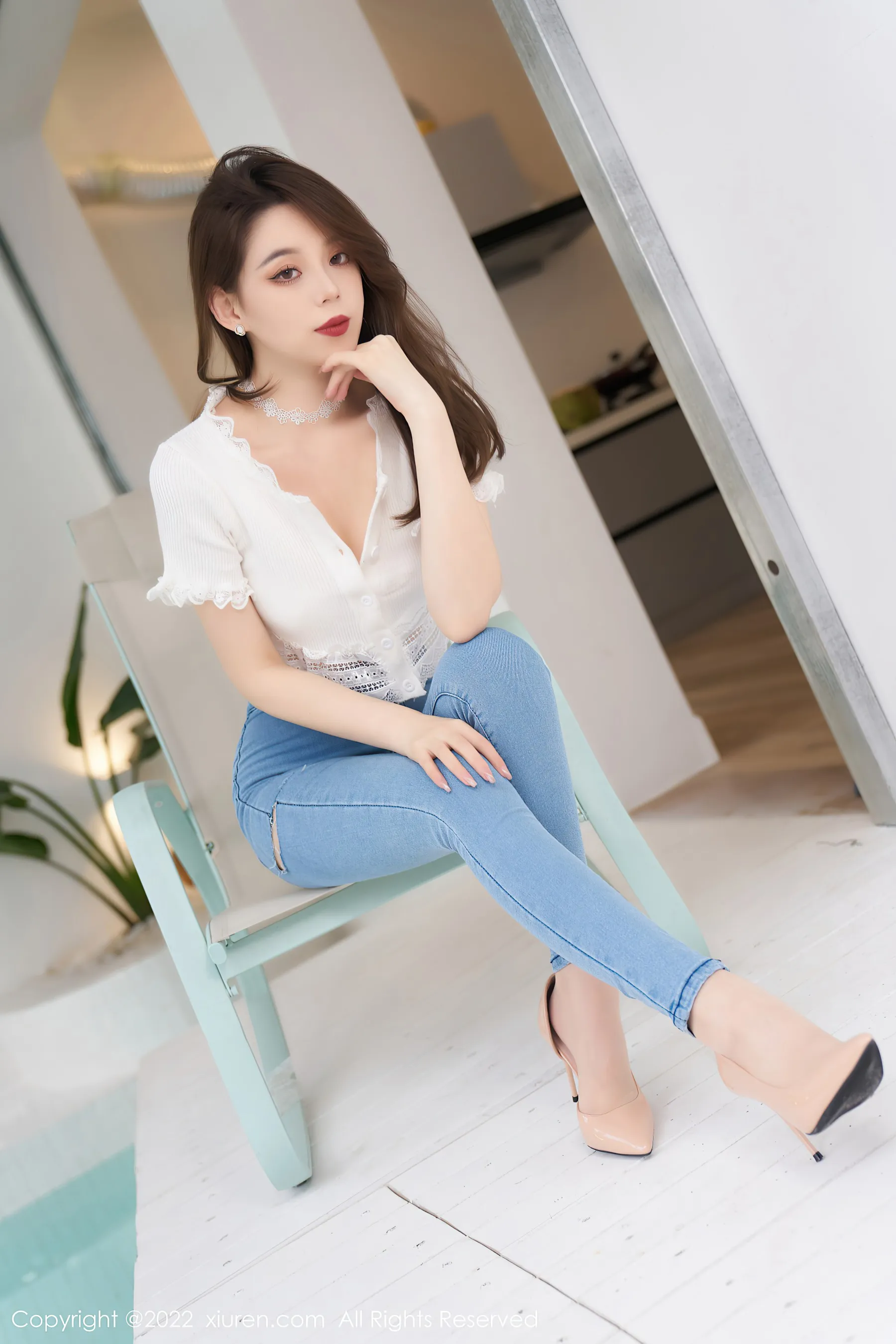 秀人网 No.4633 言沫 牛仔裤美腿插图6