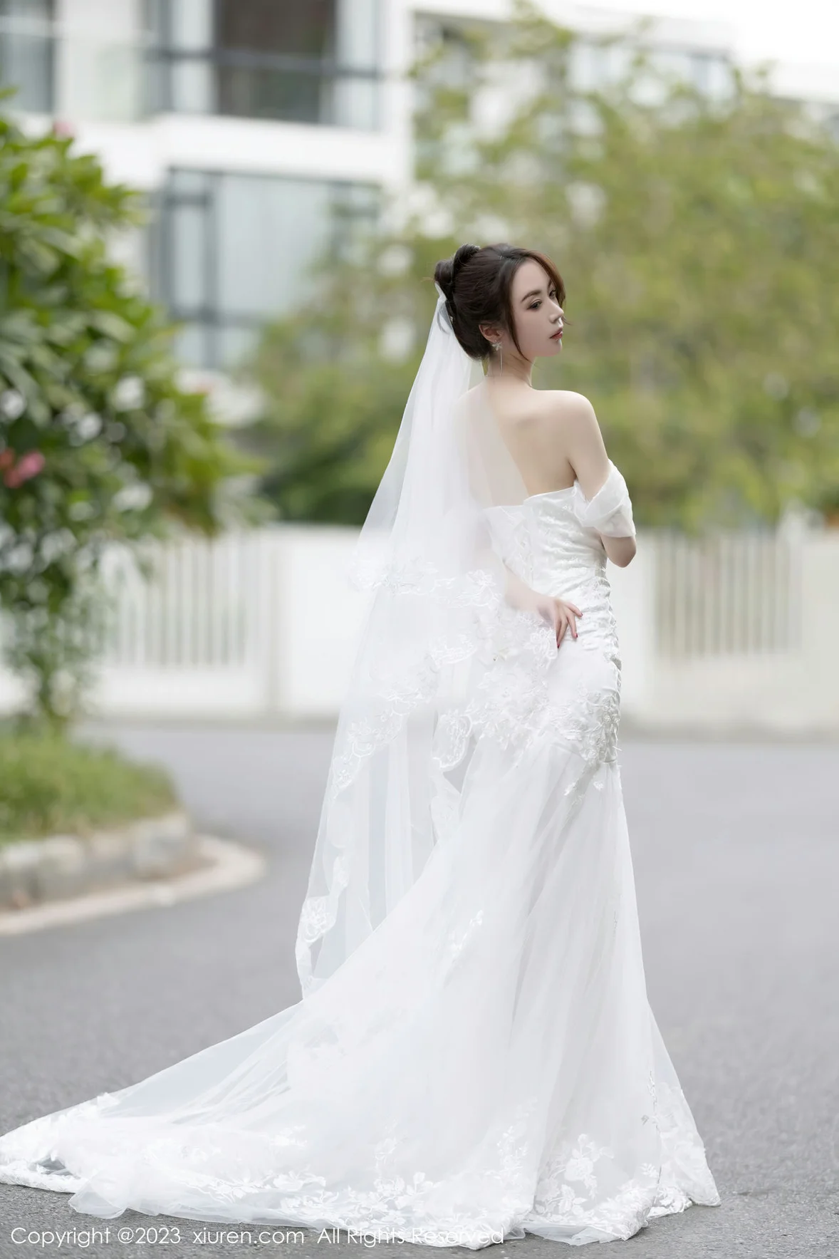 XiuRen 秀人 No.7310 梦心玥 白色婚纱服饰安吉旅拍 [84P]插图5