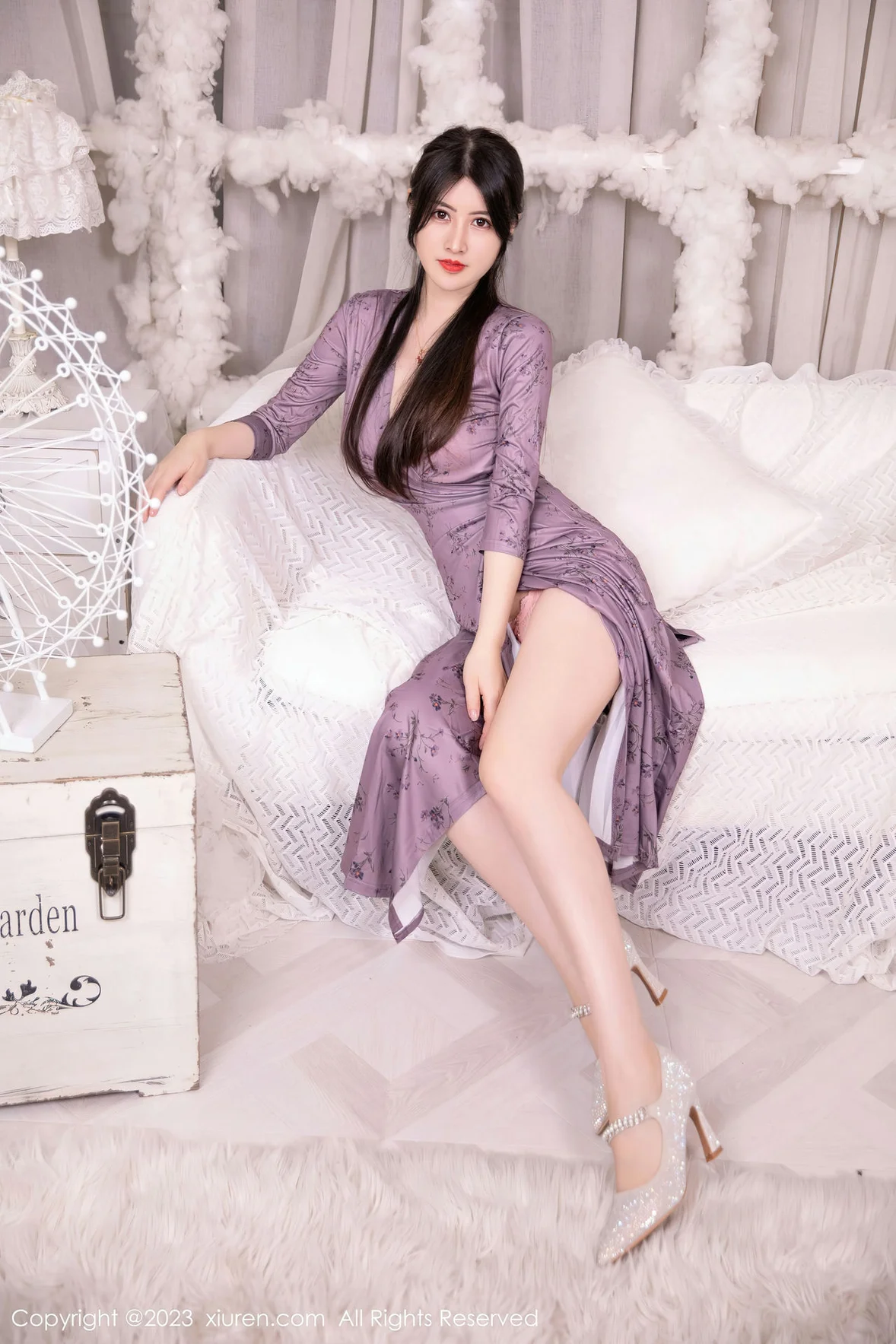 XiuRen 秀人 No.7126 诗诗kiki 紫色连夜长裙性感写真 [88P]插图6