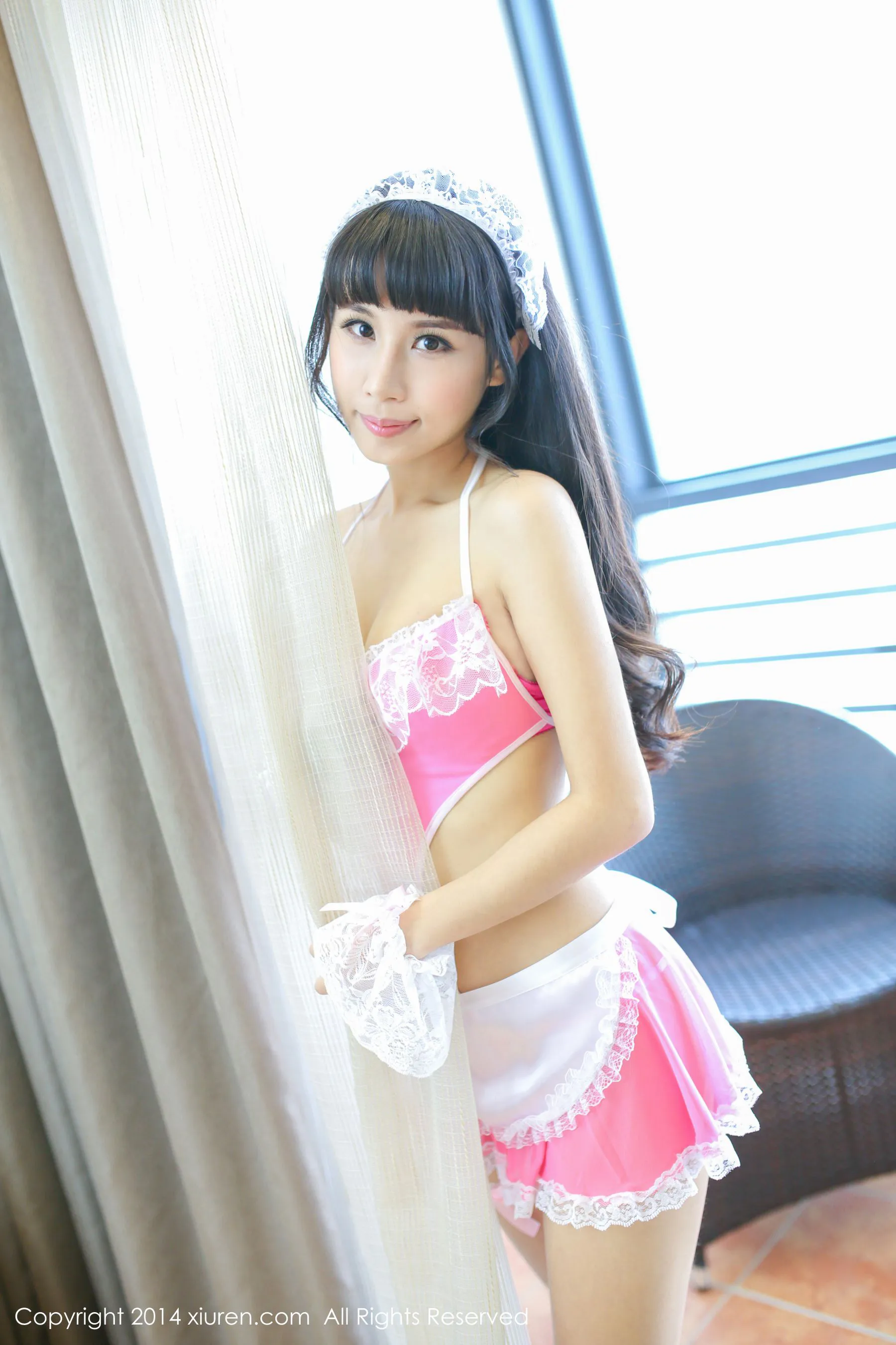 涵涵Blackangela《厨娘装+猫耳cosplay》 秀人网 No.132插图1