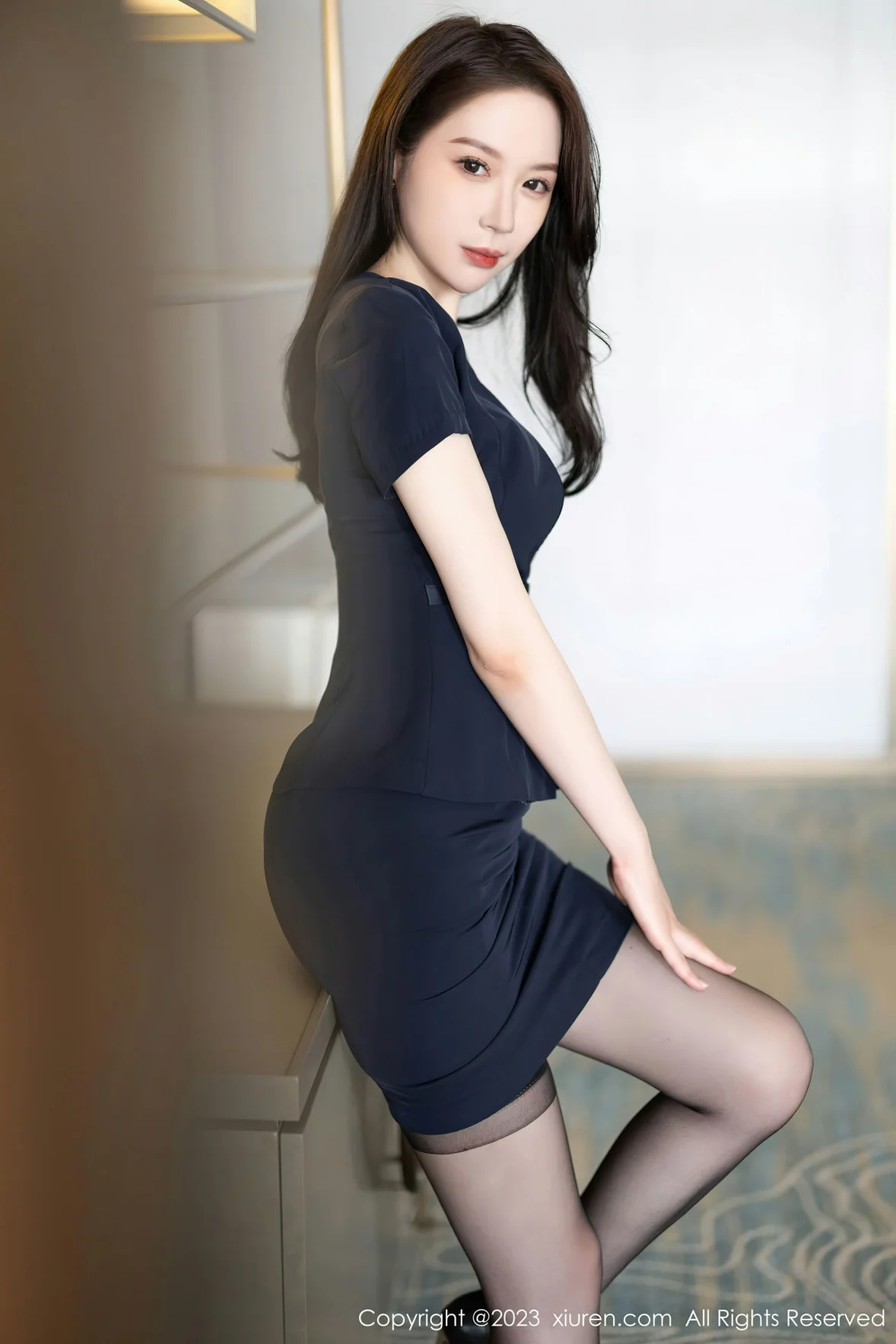 XiuRen 秀人 No.7212 梦心玥 蓝色制服性感写真 [84P]插图7