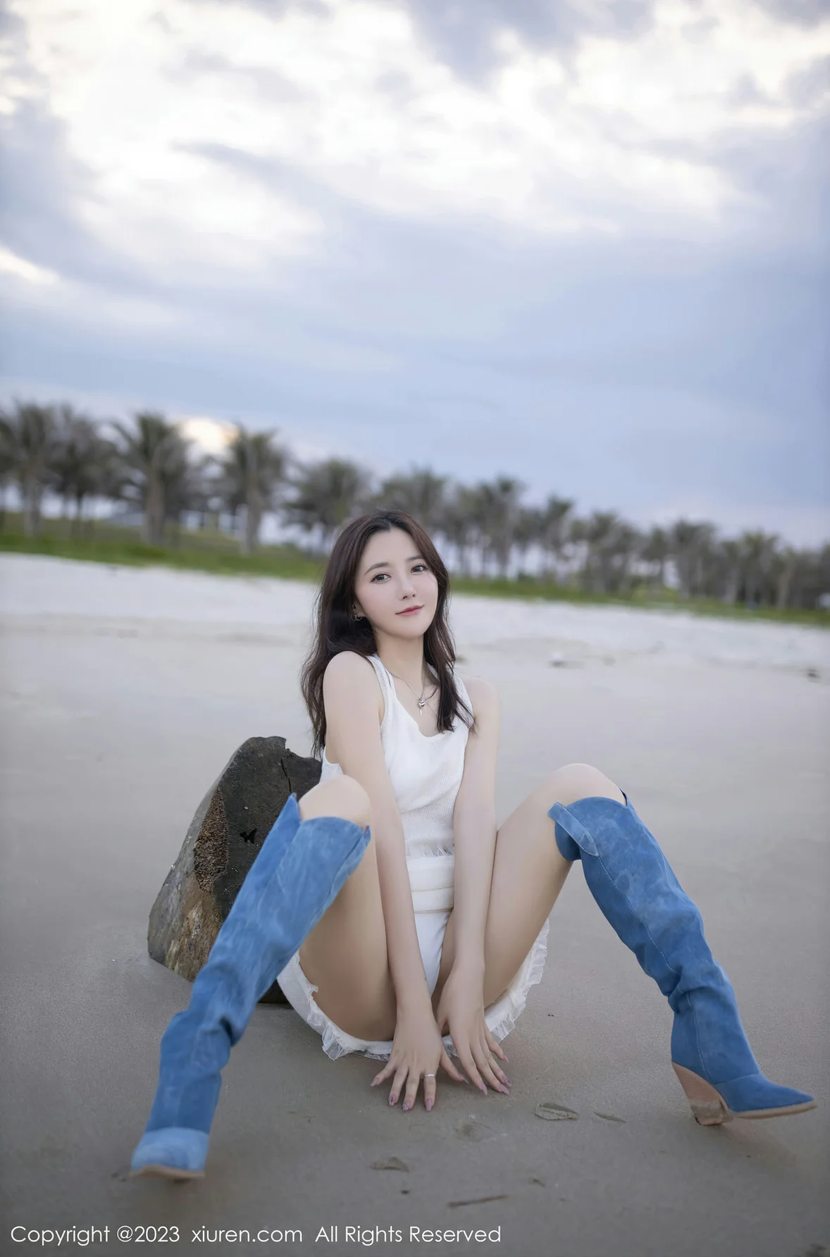 XiuRen 秀人 No.6852 鱼子酱Fish 白色比基尼巴厘岛旅拍1 [81P]插图8