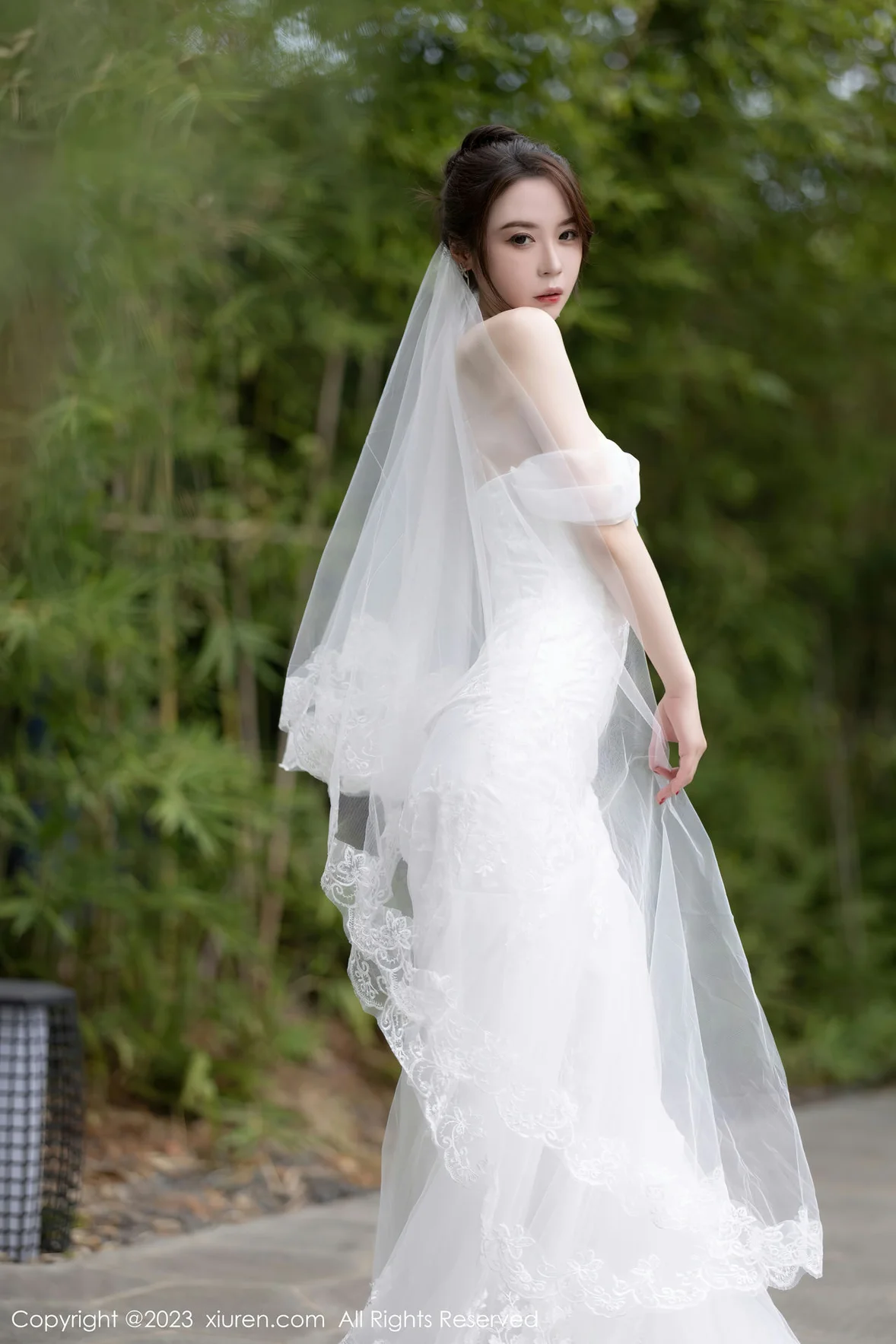XiuRen 秀人 No.7310 梦心玥 白色婚纱服饰安吉旅拍 [84P]插图8
