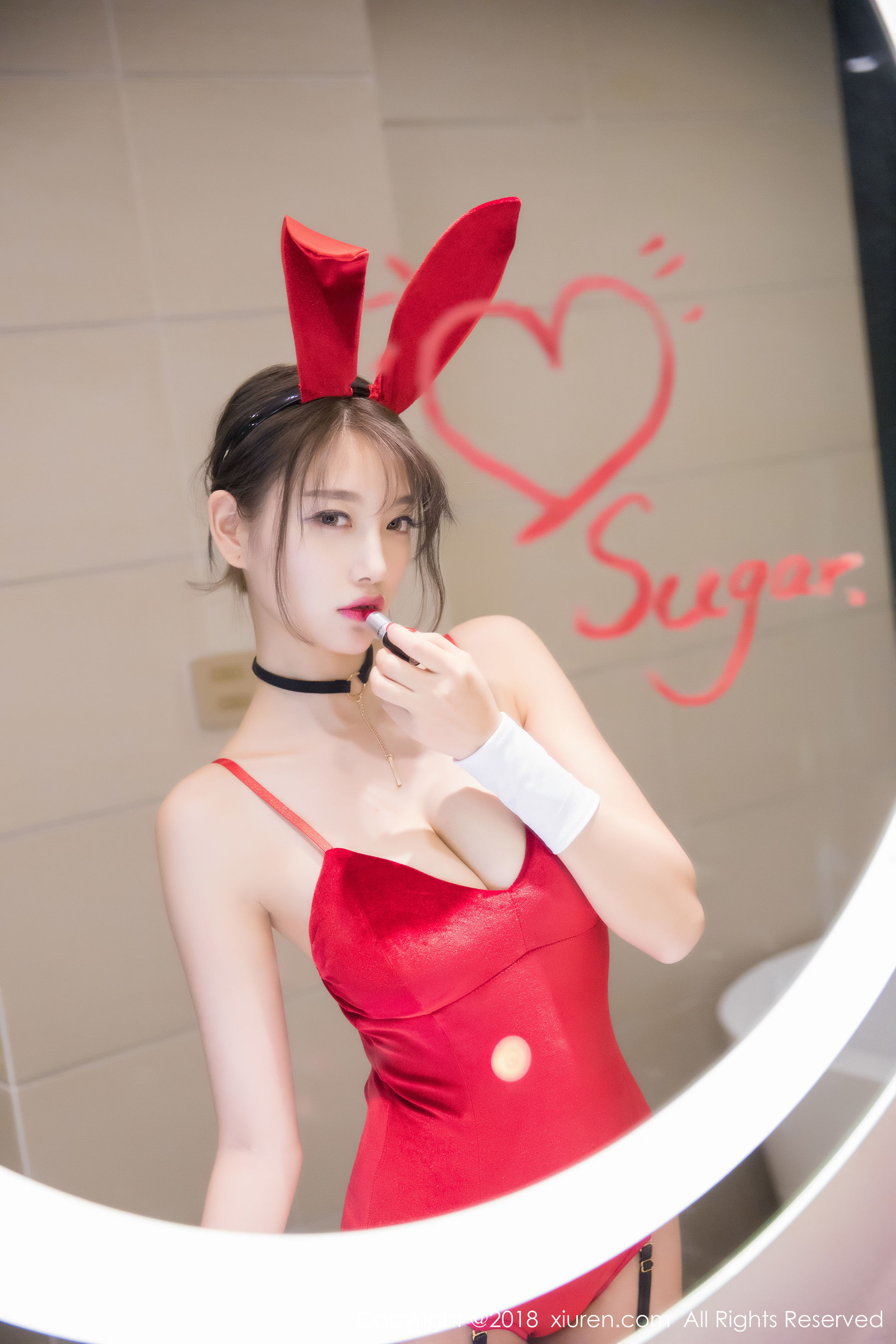 杨晨晨sugar《黑丝兔女郎+浴室湿身系列》 XiuRen 秀人网 No.1033插图8
